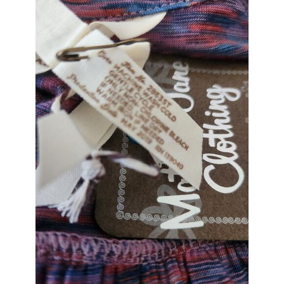 Matilda Jane Tunic Blouse space dye sz L stretch ruffle hippie boho nwt buttons - Picture 6 of 8